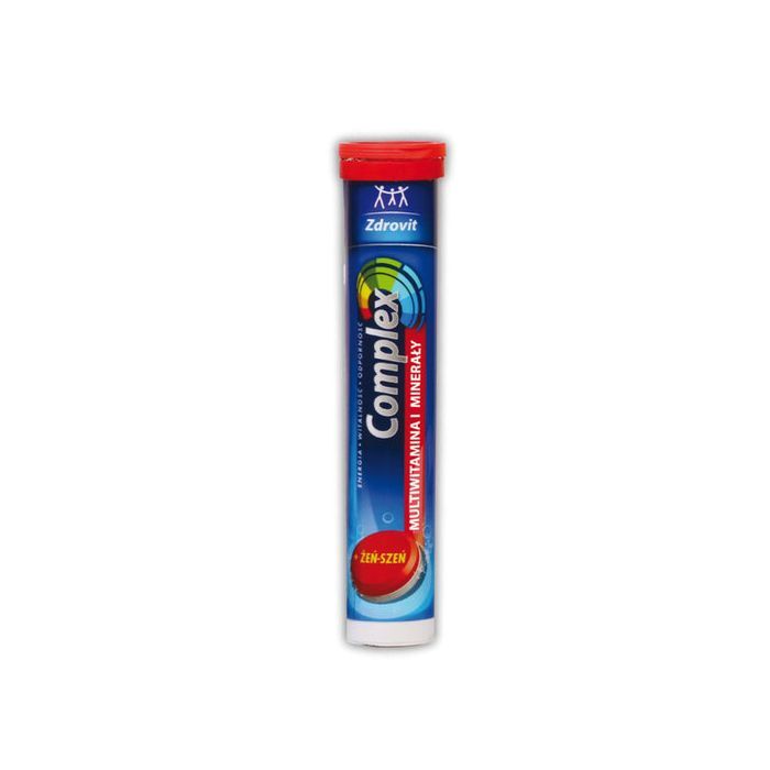 Zdrovit Complex Multiwitamina i Minerały + Żeń-Szeń, tabletki musujące, smak pomarańczowy, 24 szt. main product photo
