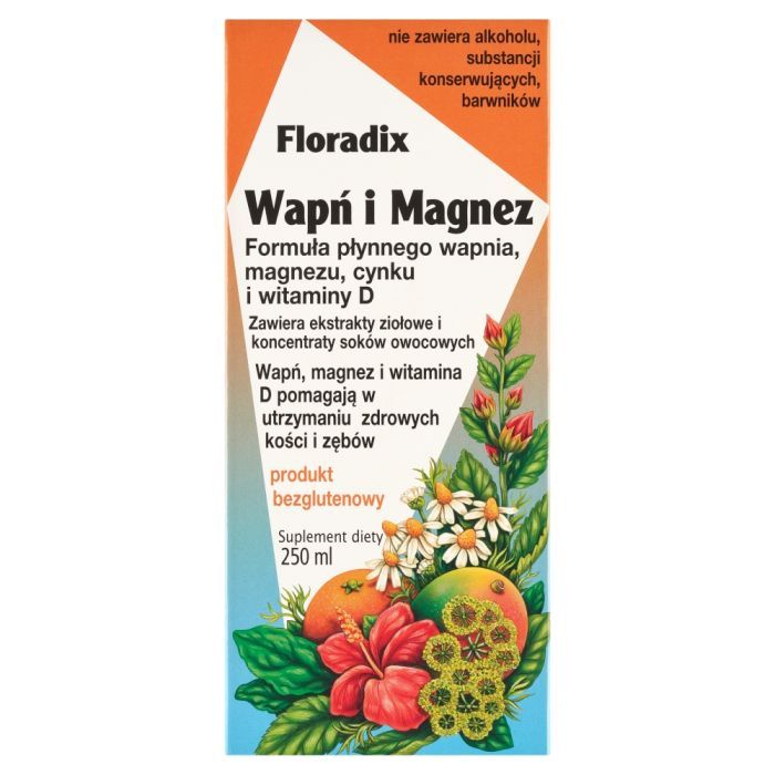 Floradix Wapń i Magnez, płyn, 250 ml main product photo