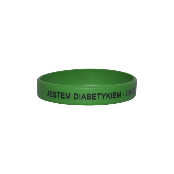 Opaska silikonowa, "jestem diabetykiem", 1 szt main product photo