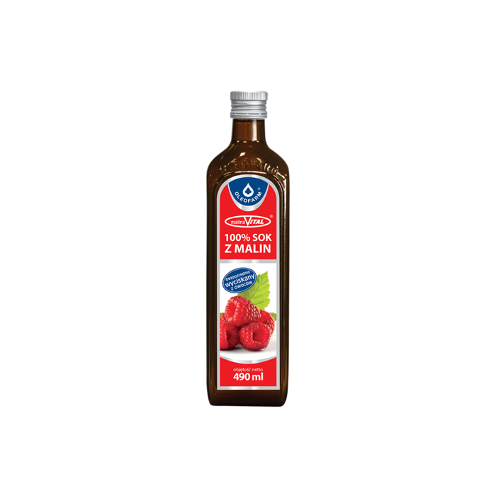 MalinaVital, 100%,sok, z malin, 490 ml main product photo