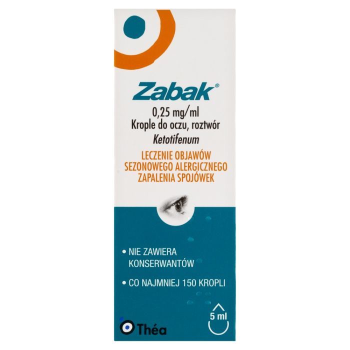 Zabak, (0,25 mg/ml), krople do oczu, 5 ml main product photo