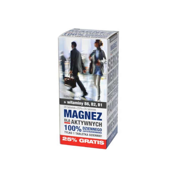 Magnez dla aktywnych, tabletki, 35 szt. (28 szt.+ 7 szt.) main product photo