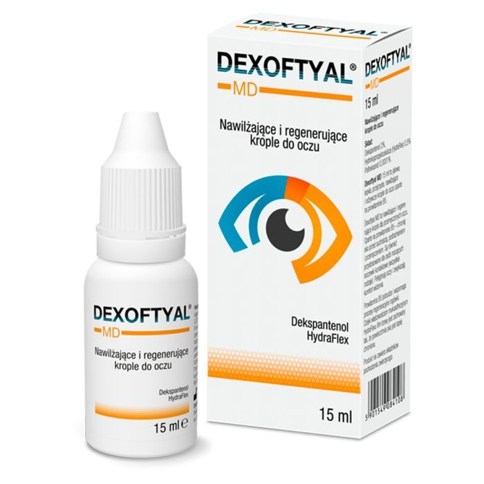 Dexoftyal MD, nawilżające i regenerujące krople do oczu, 15 ml main product photo