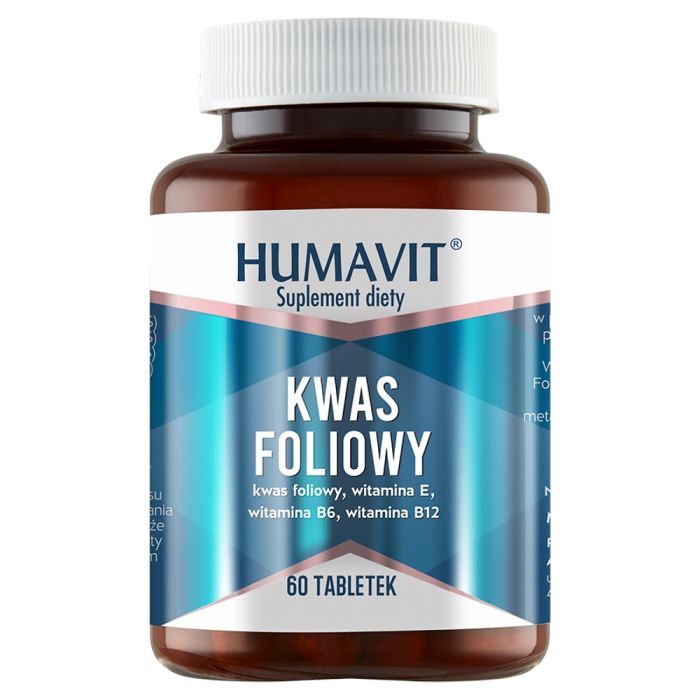 Humavit, Kwas Foliowy + witaminy B6, B12, E, tabletki, 60 szt. main product photo