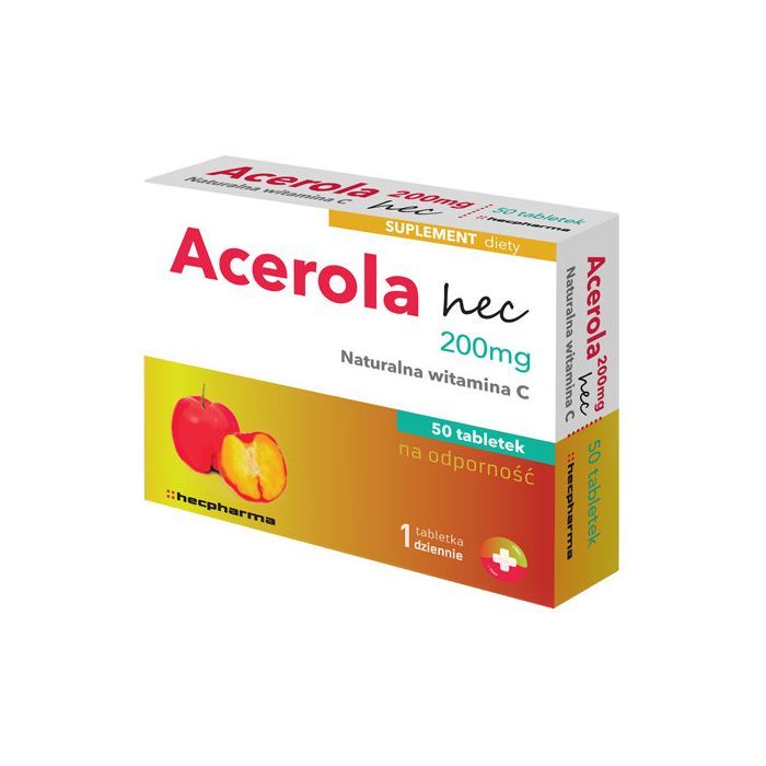 Acerola 200 mg hec, tabl., 50 szt main product photo