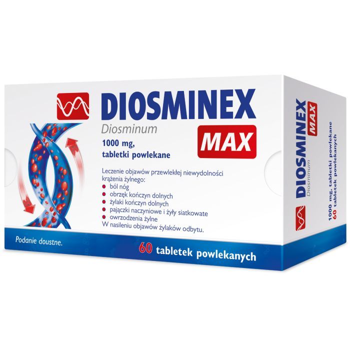 Diosminex Max, 1000 mg, tabletki powlekane, 60 szt main product photo