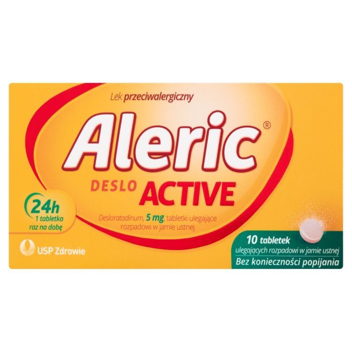 Aleric Deslo Active 5mg, 10 tabletek, na alergię i katar sienny main product photo