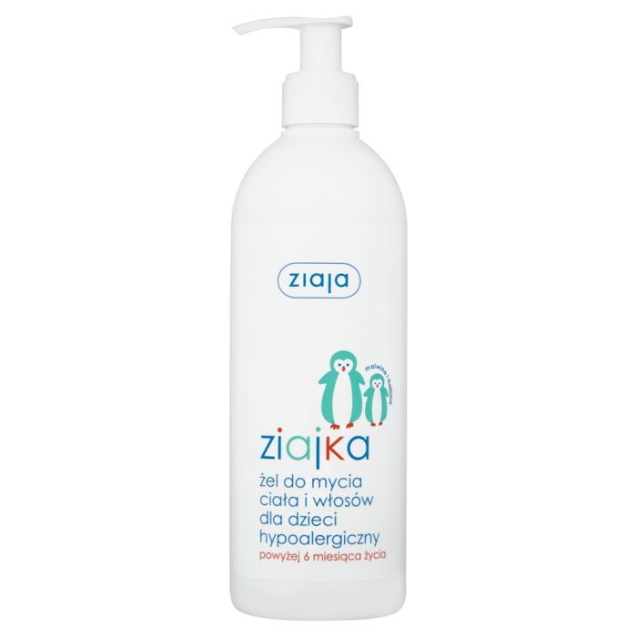 Ziajka, żel do ciała i włosów dla dzieci, butelka z dozownikiem, 400 ml main product photo
