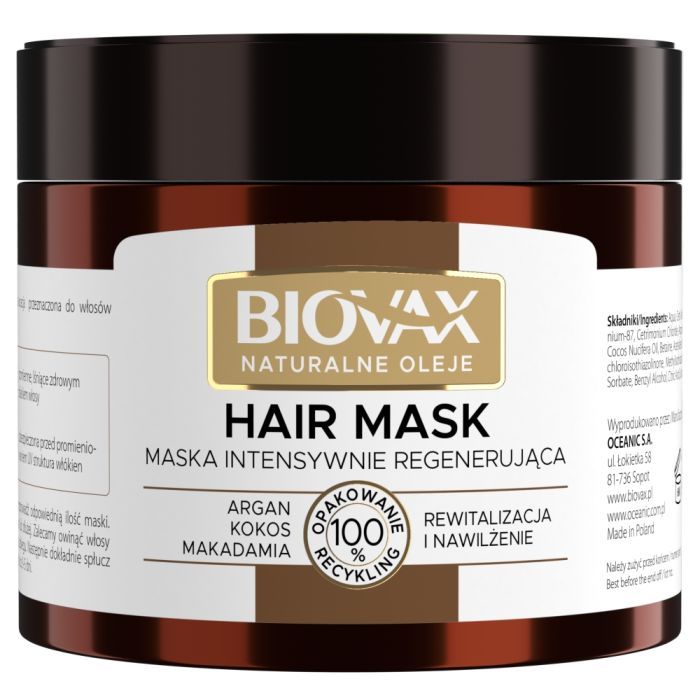 Biovax Argan, Kokos, Makadamia, maska intensywnie regenerująca, 250 ml main product photo
