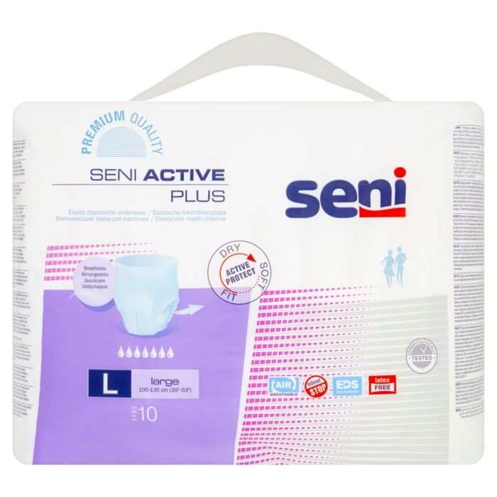 Seni Active Plus, majtki chłonne, rozmiar L, 10 szt. main product photo