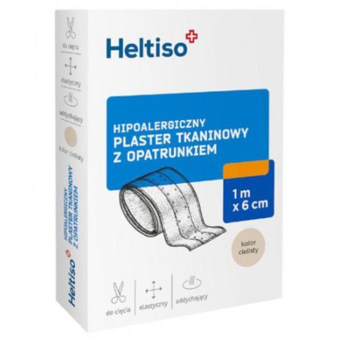 Heltiso plaster tkaninowy z opatrunkiem 1m x 6cm main product photo