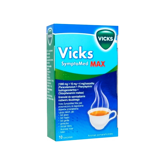 Vicks Antigrip Zatoki i Katar, granulki do sporządzania roztworu doustnego, 10 saszetek main product photo