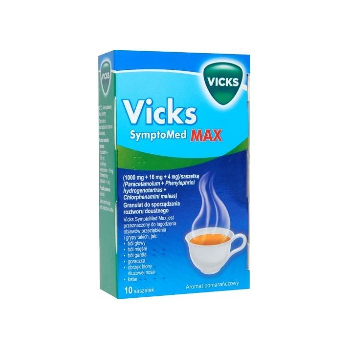Vicks AntiGrip Max, granulki do sporządzania roztworu doustnego, 10 saszetek main product photo