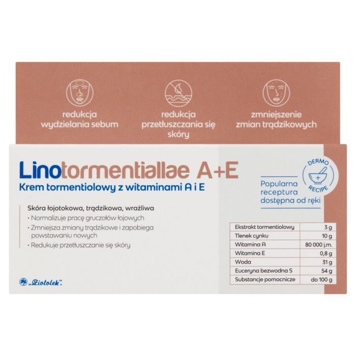 Linotormentiallae A+E, krem tormentiolowy z witaminami A i E, 50 g main product photo