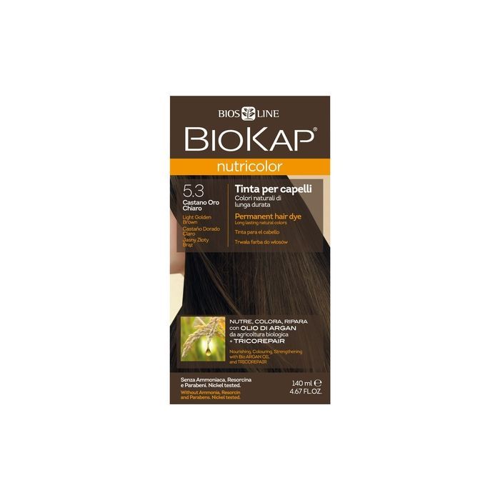 Biokap Nutricolor, farba,d/wl., 5.3,jasny zloty braz, 140 ml main product photo