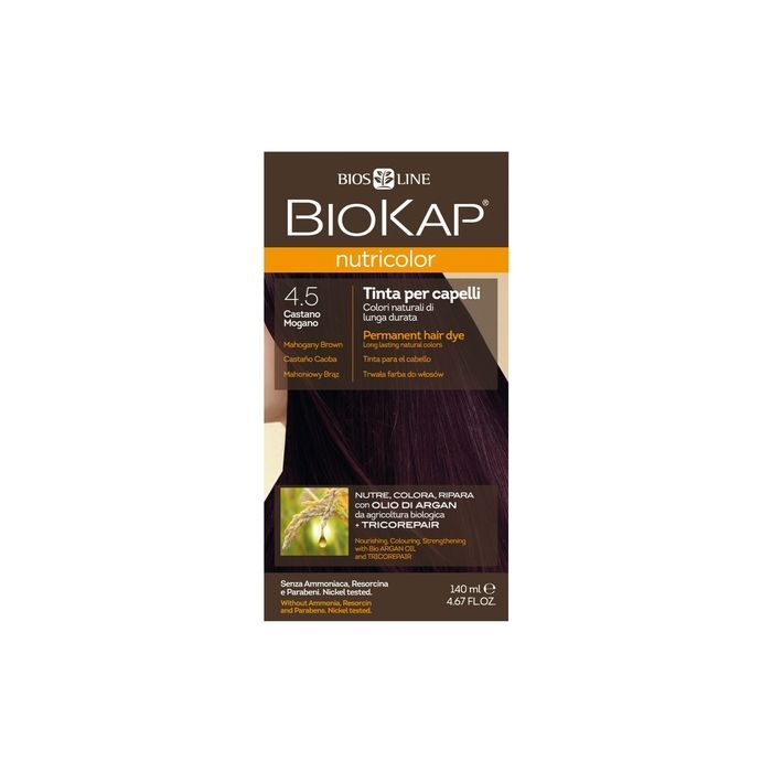 Biokap Nutricolor, farba,d/wl., 4.5,mahoniowy braz, 140ml main product photo
