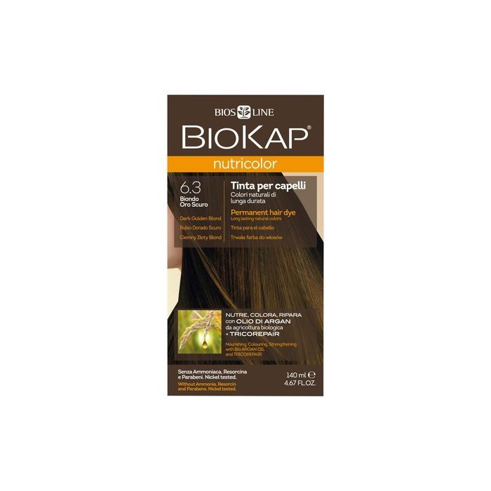 Biokap Nutricolor, farba,d/wl., 6.3,ciemny zloty blond,140ml main product photo