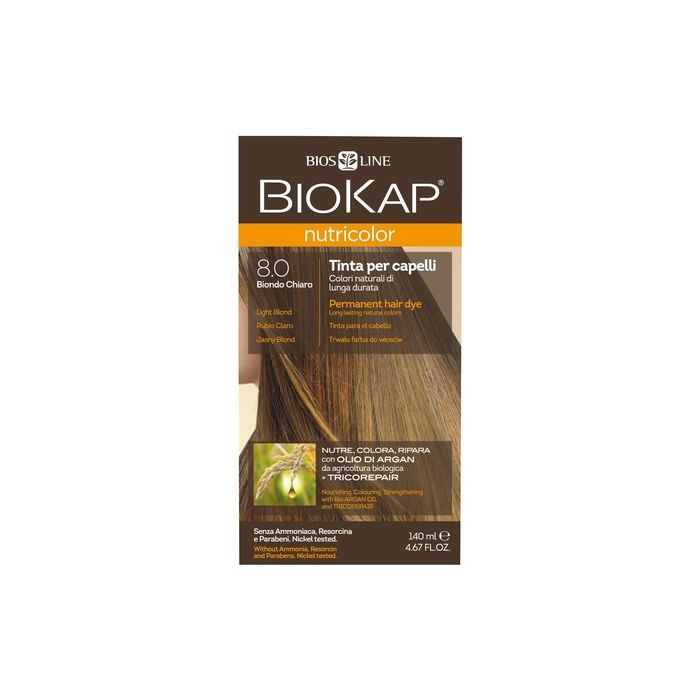 Biokap Nutricolor, farba,d/wl., 8.0,jasny blond, 140 ml main product photo