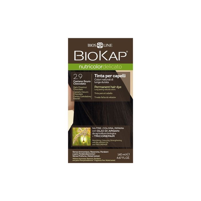 Biokap Nutricolor Delic, farba,d/wl,2.9,ciem.czek.kaszt,140ml main product photo