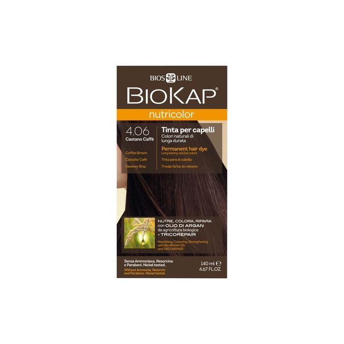Biokap Nutricolor, farba,d/wl., 4.06,kawowy braz, 140ml main product photo