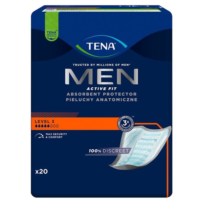 TENA Men Super, wkłady anatomiczne, level 3, 20 szt. main product photo