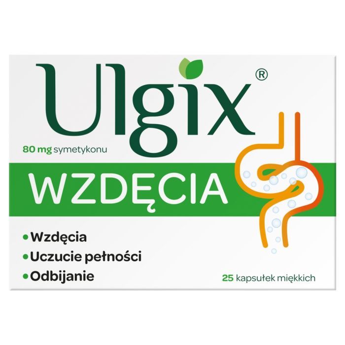 Ulgix Wzdecia, 80 mg, kaps.miekkie, 25 szt main product photo