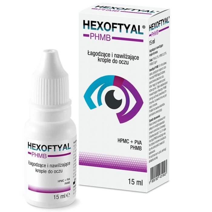 Hexoftyal PHMB, łagodzące i nawilżające krople do oczu, 15 ml main product photo
