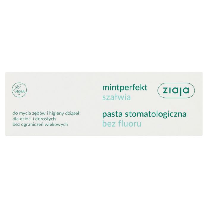 Ziaja Mintperfekt Szałwia, pasta stomatologiczna bez fluoru, 75 ml main product photo