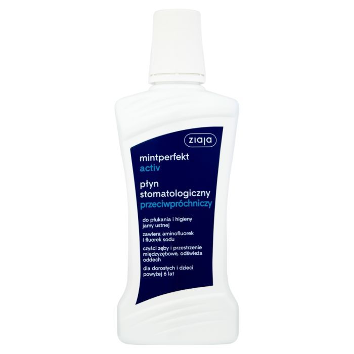 Ziaja Mintperfekt Activ, płyn stomatologiczny przeciwpróchniczy, 500 ml main product photo