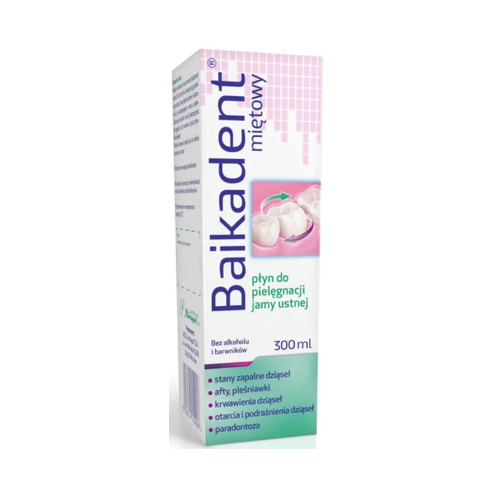 Baikadent, miętowy płyn do pielęgnacji jamy ustnej, 300 ml main product photo