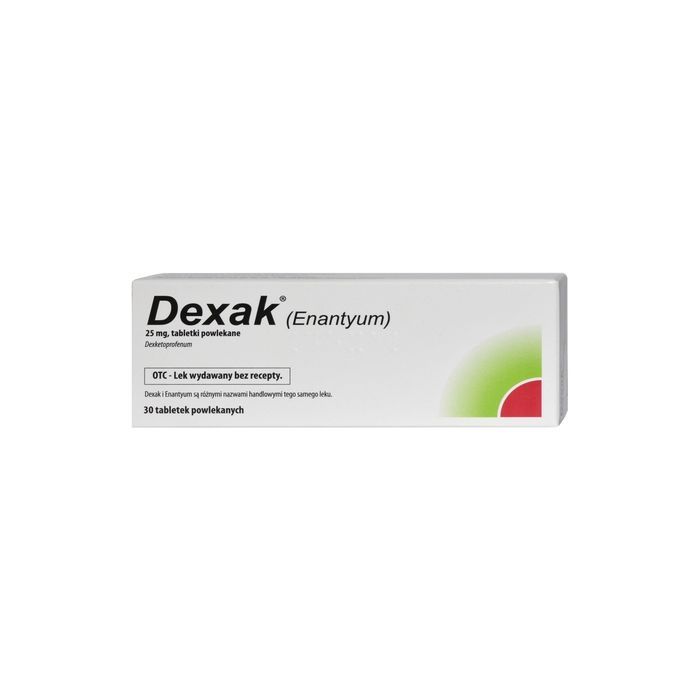 Dexak, 25 mg, tabletki powlekane, 30 szt. (import równoległy, InPharm) main product photo