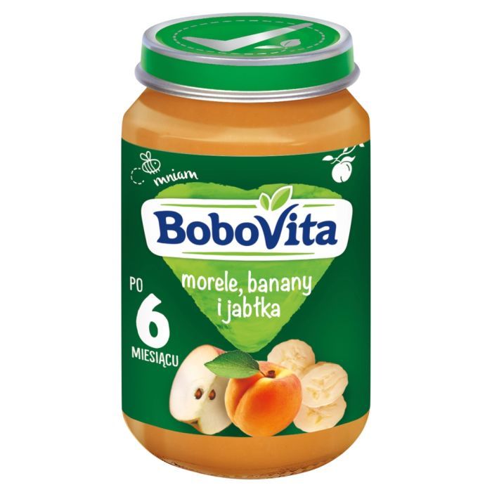 BoboVita, morele, banany i jabłka, 6 m+, 190 g main product photo