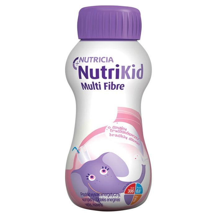 NutriKid Multi Fibre, smak truskawkowy, płyn, 200 ml main product photo