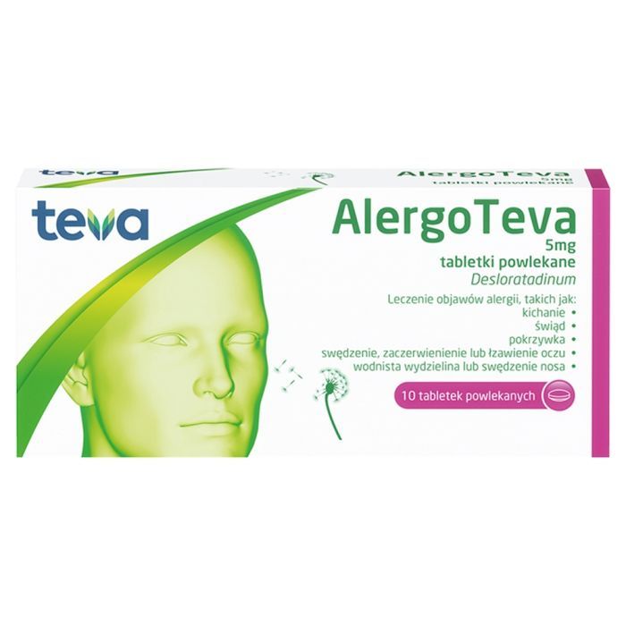 AlergoTeva, 5 mg, tabletki powlekane, 10 szt. main product photo