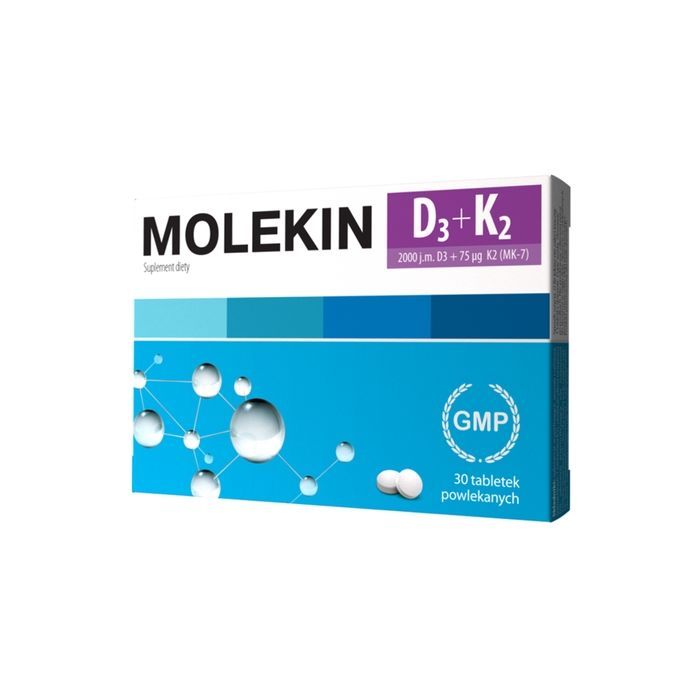Molekin D3 + K2, tabletki powlekane, 30 szt. main product photo