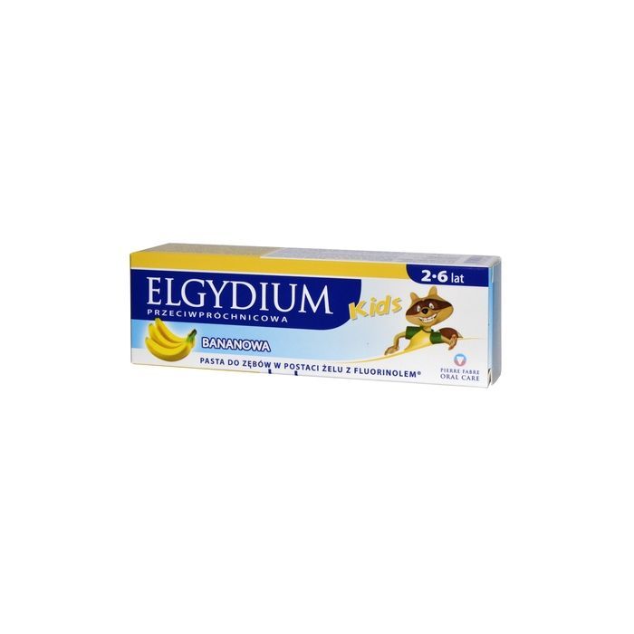 Elgydium Kids, pasta do zębów, przeciwpróchnicowa, bananowa, 2-6 lat, 50 ml main product photo