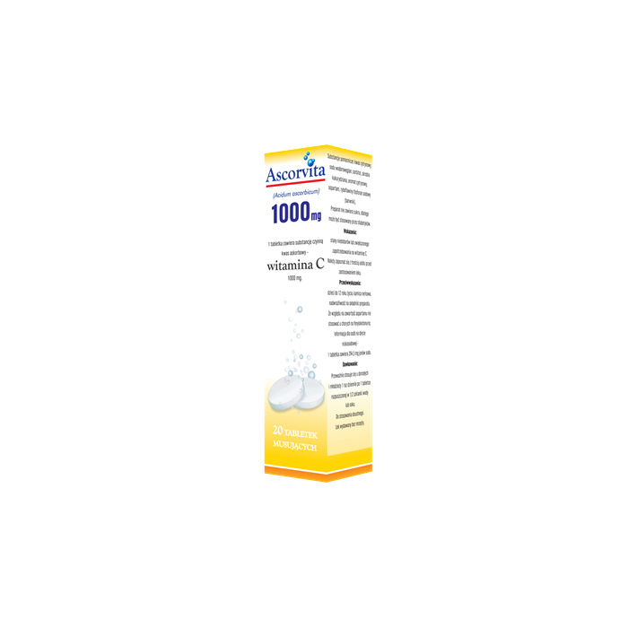 Ascorvita, 1000 mg, tabletki musujące, 20 szt. main product photo