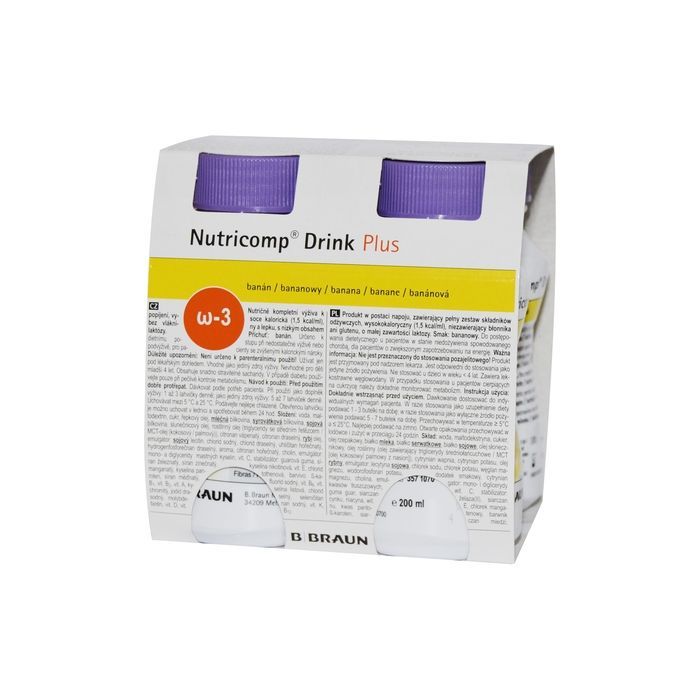 Nutricomp Drink Plus, plyn, sm.bananowy, 4 x 200 ml main product photo