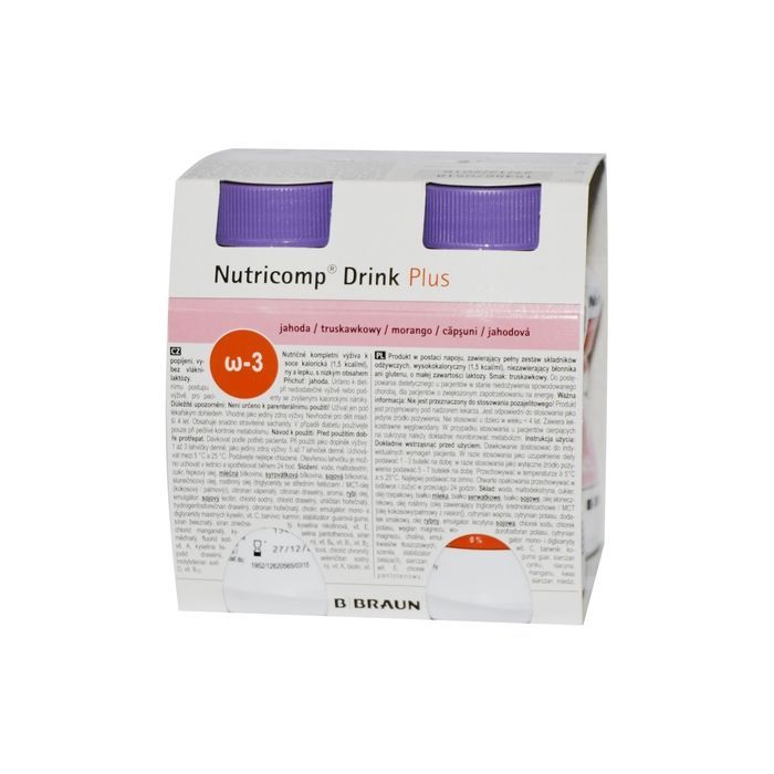 Nutricomp Drink Plus, plyn, sm.truskawkowy, 4 x 200 ml main product photo