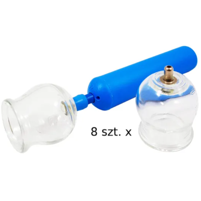 Med Plus, bezogniowe bańki lekarskie, 8 szt. + pompka main product photo