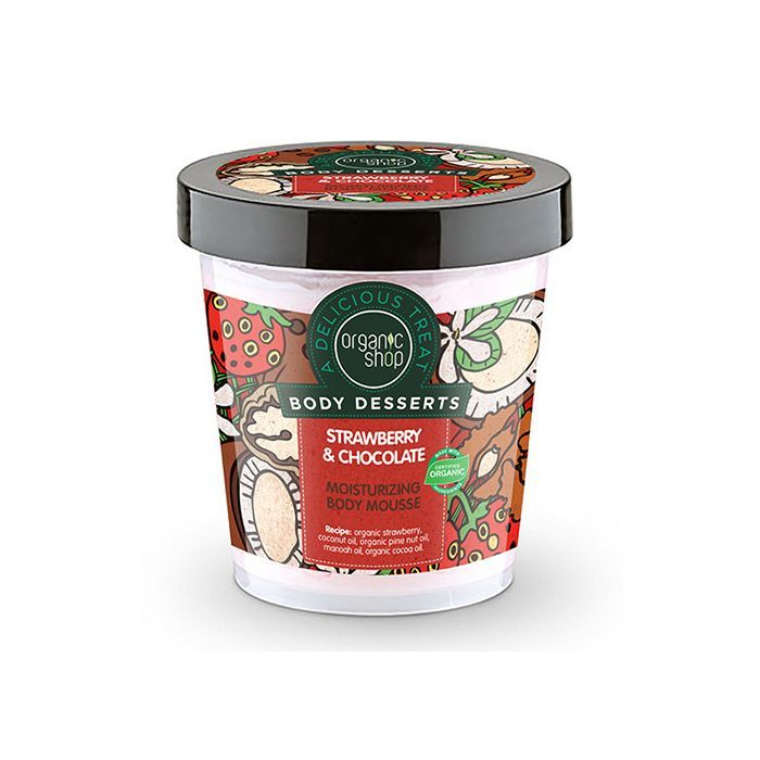 Organic Shop, mus,do ciala,nawilz,truskawki i czekol, 450 ml main product photo