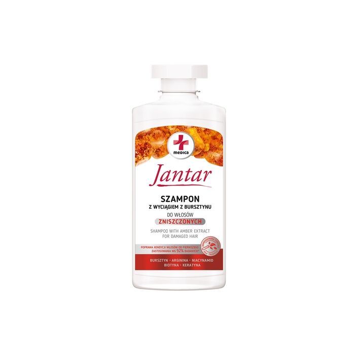 Jantar Medica, szampon z wyciągiem z bursztynu do włosów zniszczonych, 330 ml main product photo
