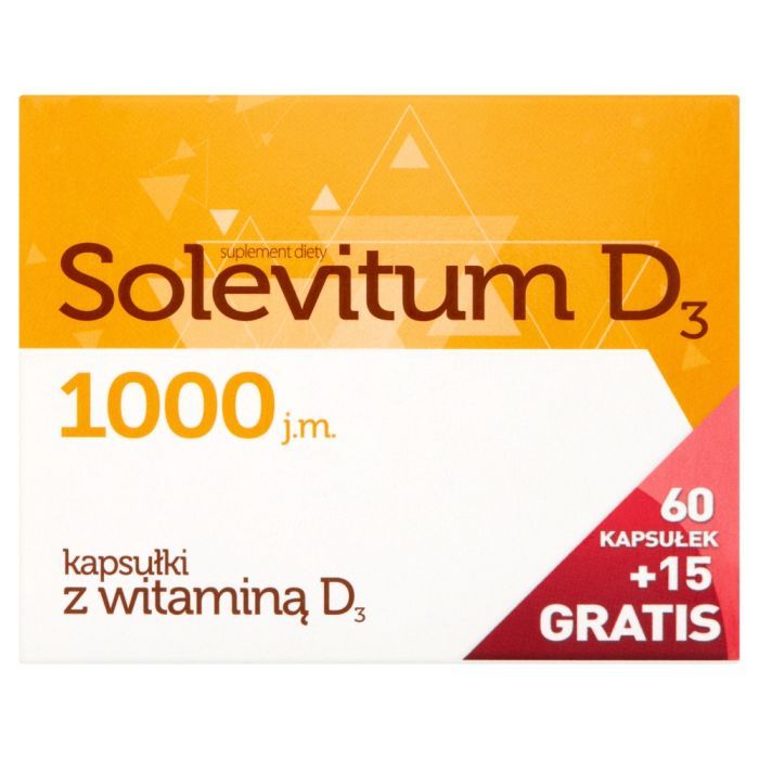 Solevitum D3 1000, kaps., 75 szt (60szt+15szt) main product photo