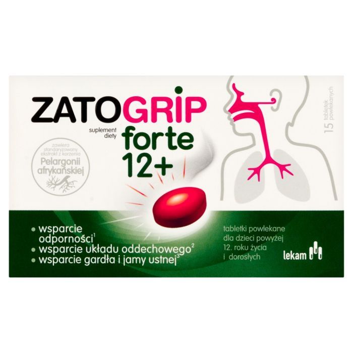 Zatogrip forte 12+, tabletki, 15 szt. main product photo