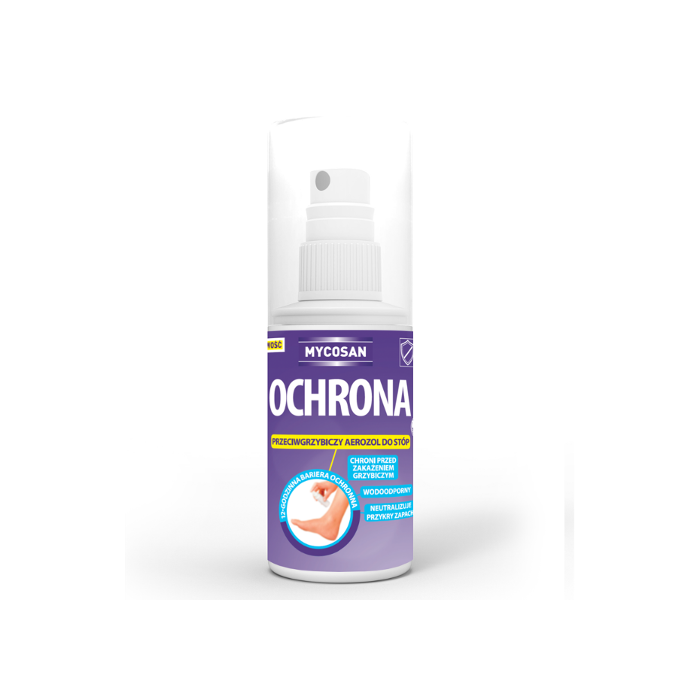 Mycosan Ochrona, aerozol przeciwgrzybiczy do stóp, 80 ml main product photo