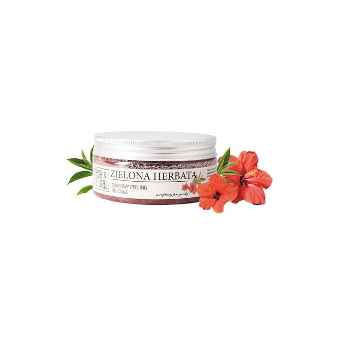 Fresh&Natural, peeling, cukrowy, zielona herbata, 250 g main product photo