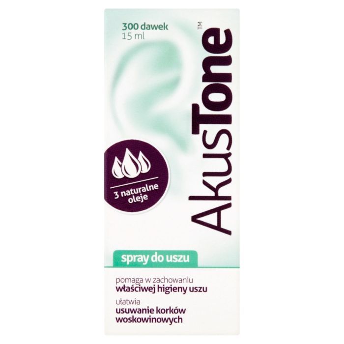Akustone, spray do uszu, 15 ml (300 dawek) main product photo