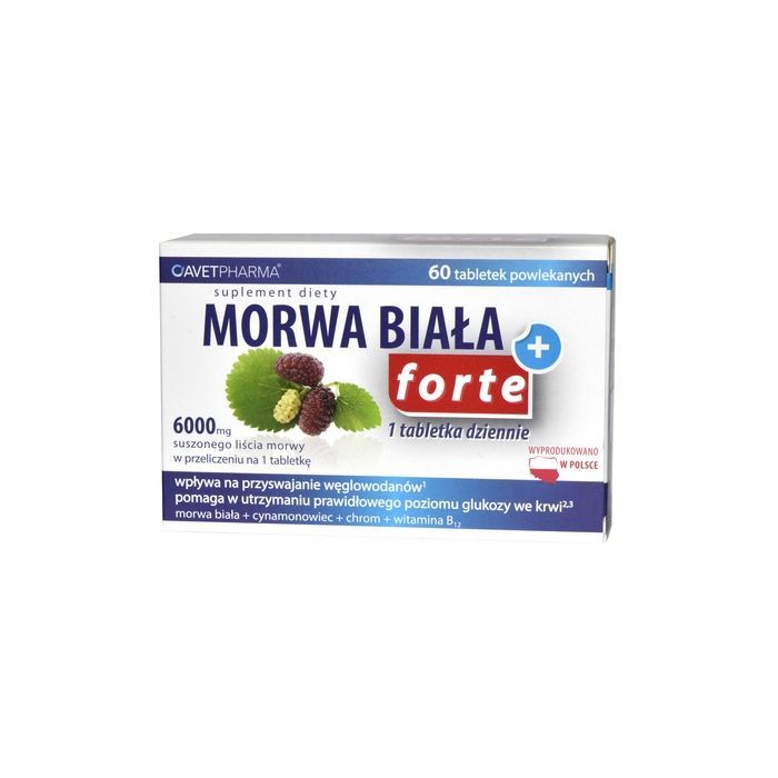 Morwa Biała Plus Forte, tabletki powlekane, 60 szt. main product photo