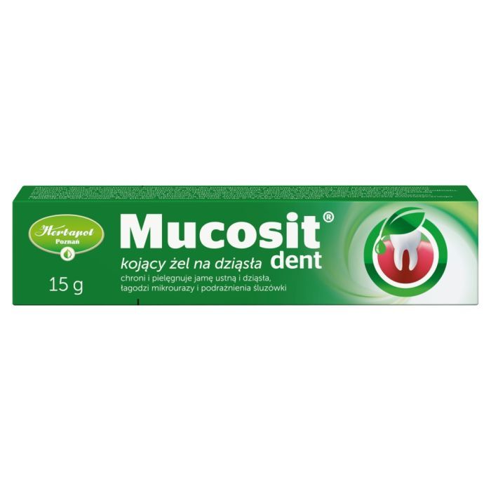 Mucosit Dent, kojący żel na dziąsła, 15 g main product photo
