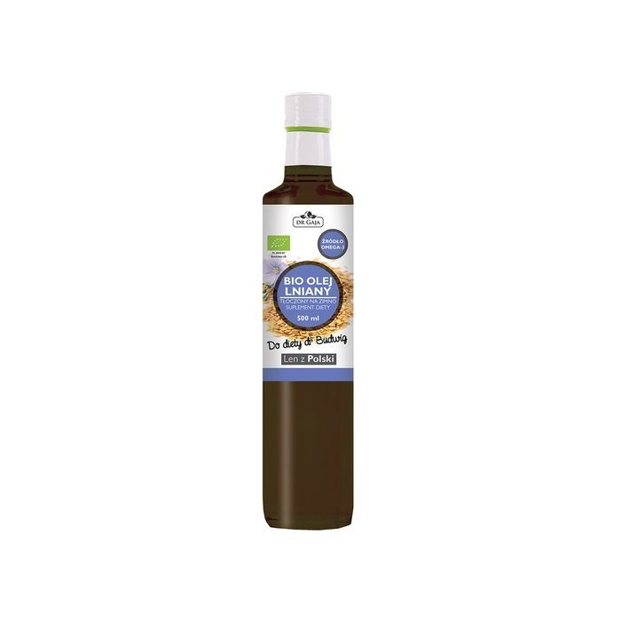 Dr Gaja Olej lniany, tlocz.na zimno,nieraf.dr Budwig, 500 ml main product photo